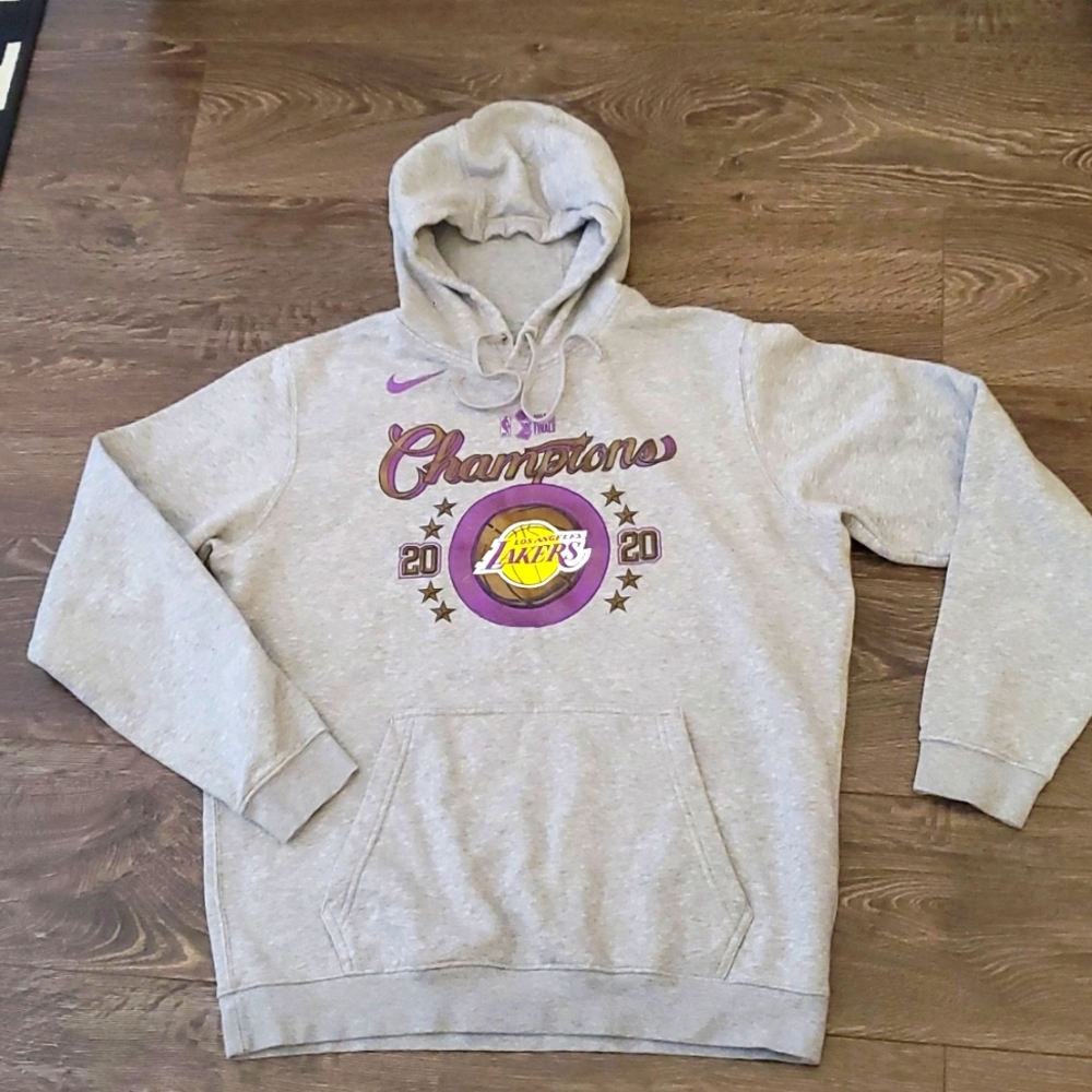 💛💜 Los Angeles Lakers Nike 2020 NBA Finals Champions Locker Room Hoodie  Men's